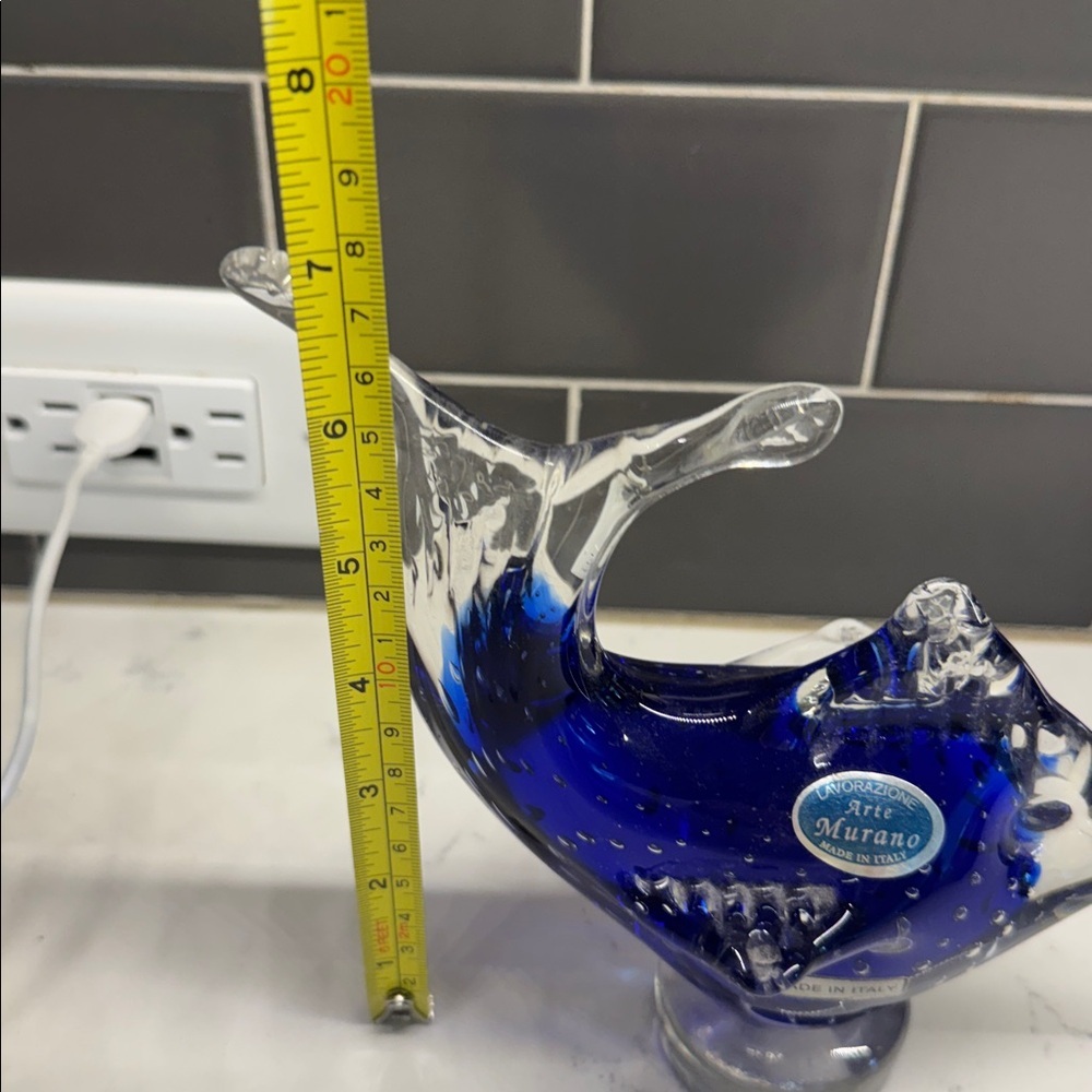 Vintage Murano Blue Fish Glass Figurine - Picture 5 of 8
